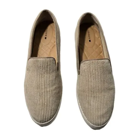 Birdies The Swift Slip On Shoes Corduroy Oatmeal Beige Sneakers - Size 10 - Picture 2 of 10